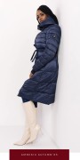 Amnesia Blanka steppelt hosszú télikabát-kék