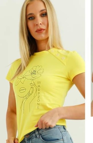 Warp Zone pamut felső-sárga