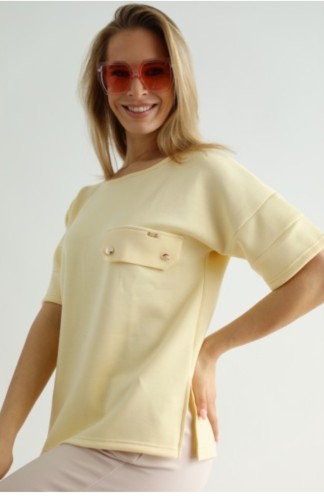 Warp Zone VINNIE Felső - Pasztell Sárga