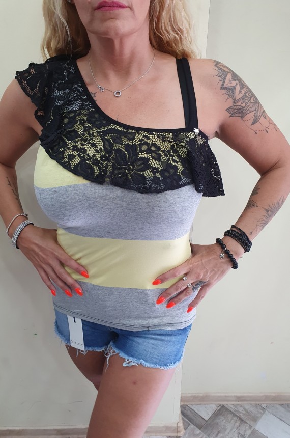 Warp Zone pamut felső 