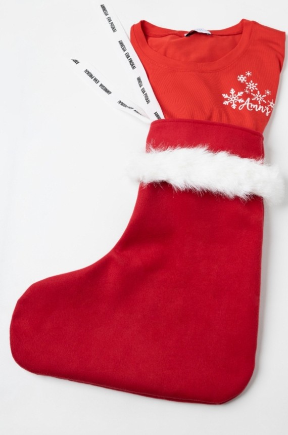 AMNESIA Mikulás csizma + Poppy felső - piros