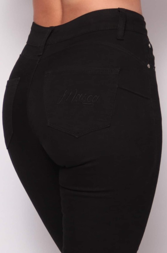 Masca elasztikus farmernadrág fekete 