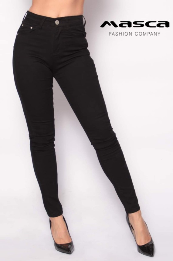 Masca elasztikus farmernadrág fekete 