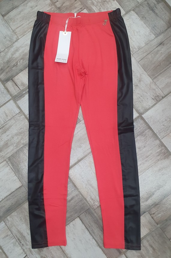 Warp Zone pamut Leggings bőrbetétes 