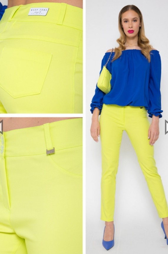 Warp Zone vászon nadrág-lime 