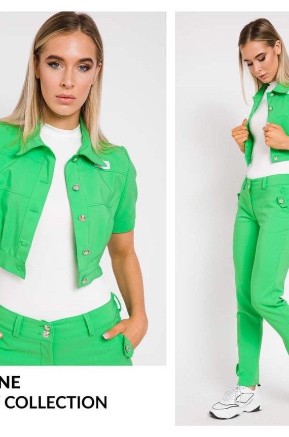 Warp Zone Olivia gombos vászon dzseki-zöld