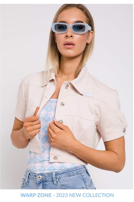 Warp Zone Olivia gombos vászon dzseki-bézs