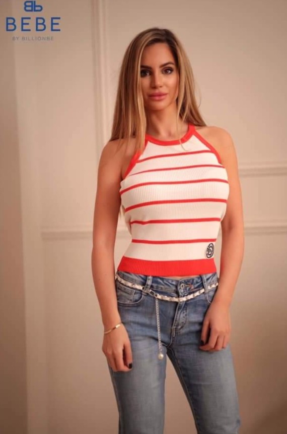 Bebe topp-piros 