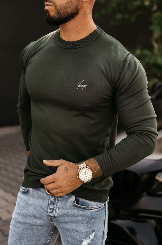 O La Voga Crev pulcsi-khaki