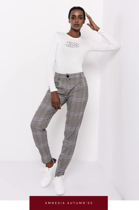 Amnesia Jozefa nadrág kockás