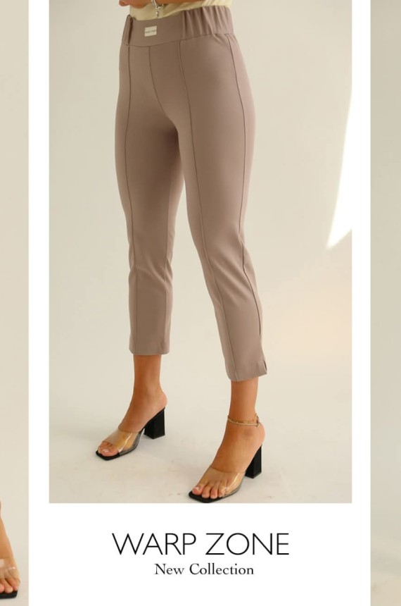 Warp Zone DINA Gumis Derekú Puntó Nadrág - Homok