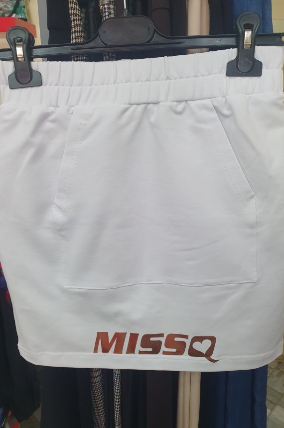 Missq pamut szoknya fehér/arany