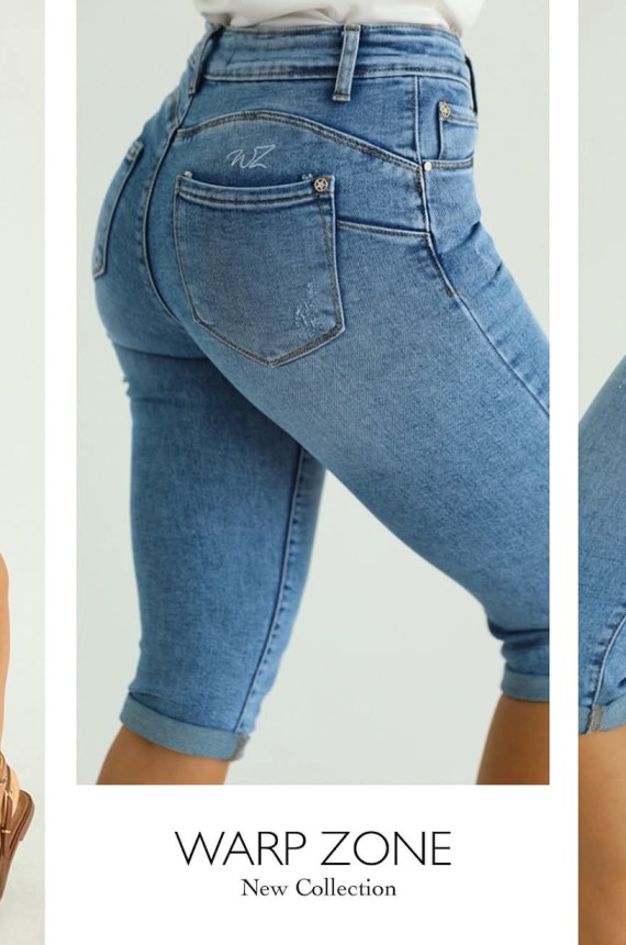 Warp Zone TULANA Farmernadrág-Capri