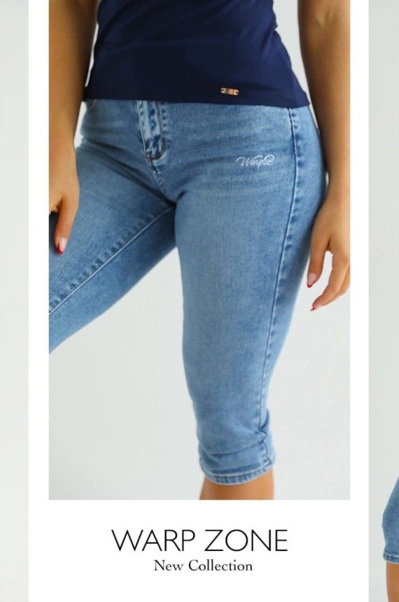 Warp Zone MITARA Farmernadrág-Capri