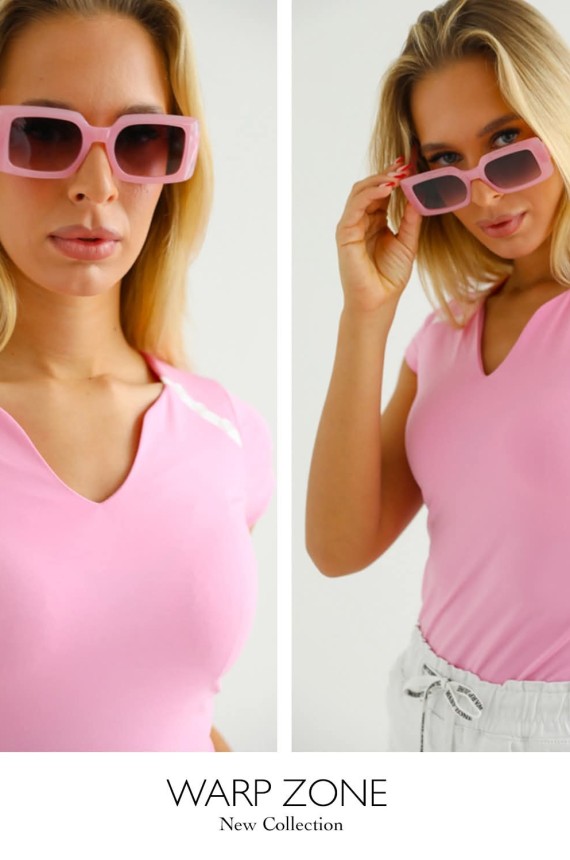 Warp Zone Gombos Felső -rózsaszín