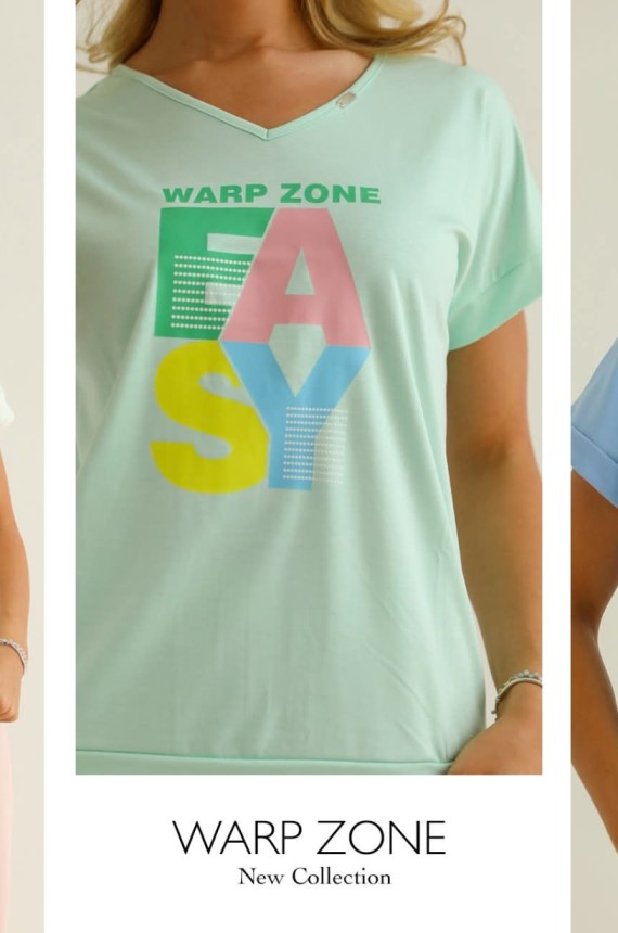 Warp Zone póló-rózsaszín