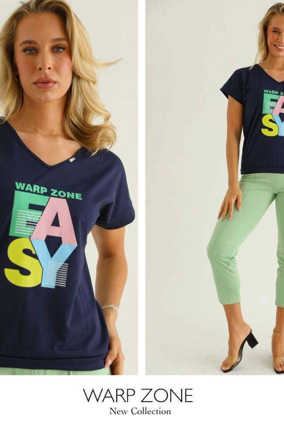 Warp Zone póló-sötétkék