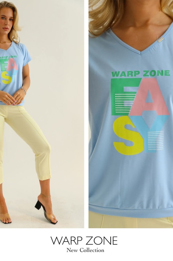 Warp Zone póló-világoskék