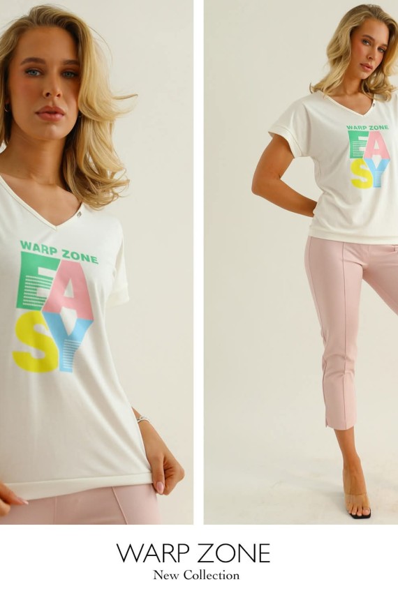 Warp Zone póló- ekrü 