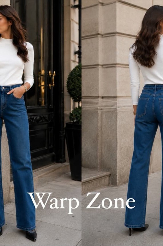 Warp Zone MINNIE Hímzett Farmernadrág