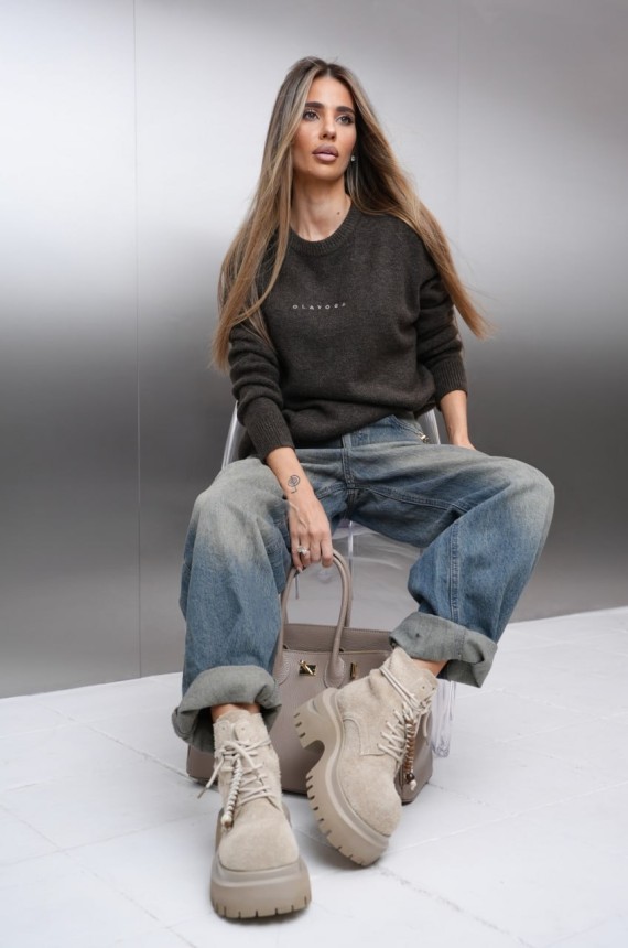 O La Voga Talla pulcsi-khaki