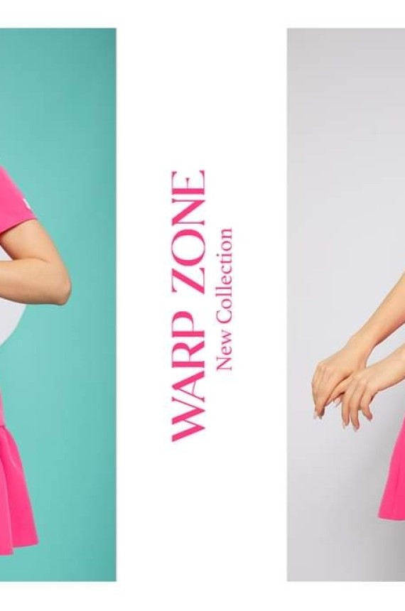Warp Zone fodros ruha-pink